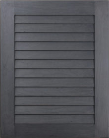 Louvered cabinet face