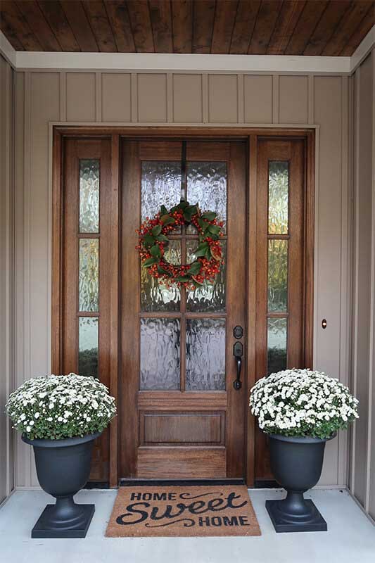 decorated Simpson front door