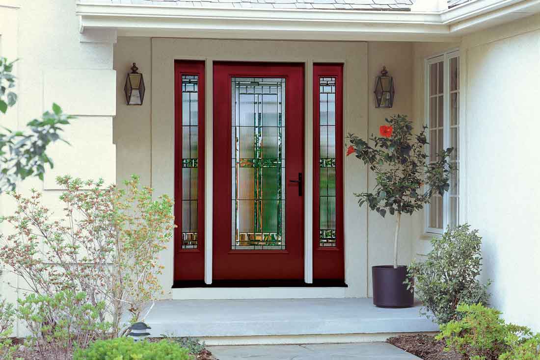 ThermaTru full glass red door